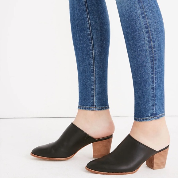 Madewell Shoes - Madewell Harper Black Leather Mules